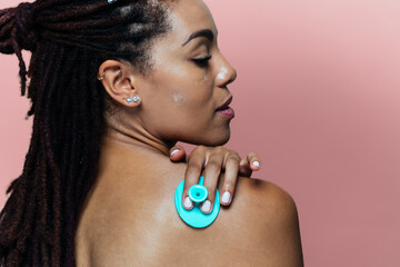 Beautiful woman making skin and facial beauty treatments