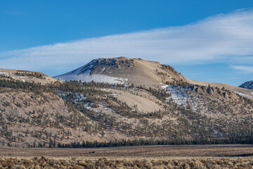 Volcanic cone / rhyolite lava dome. Mono-Inyo Craters, California, Mono County
