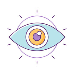 psychic eye icon, psychic eye vector illustration-simple illustration of psychic eye, perfect for psychic eye logos and icons