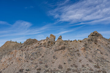 Panum Crater, volcanic cone / rhyolite lava dome. pumice and obsidian, Mono-Inyo Craters, California, Mono County