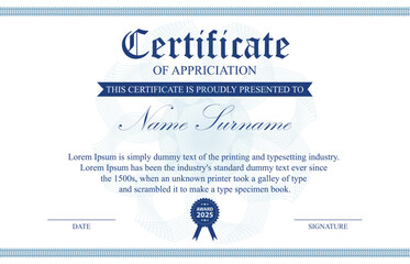 Guilloche Certificate Template