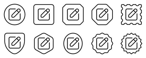 Editable edit text, type new, compose vector icon. Part of a big icon set family. Perfect for web and app interfaces, presentations, infographics, etc