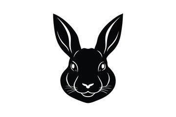 rabbit head isolated on white