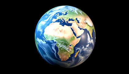 Fototapeta premium 3D model of planet earth, dramatic, with white tones
