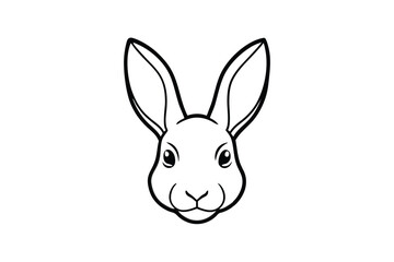 rabbit head isolated on white