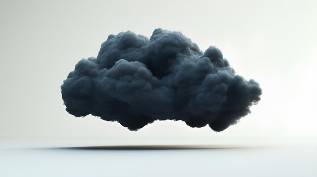 Black cloud. Black cloud with white background. Black smoke. Black smoke with white background. Dense black cloud.
