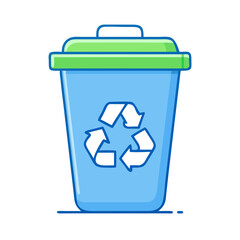 recycling bin icon, recycling bin vector illustration-simple illustration of recycling bin, perfect for recycling bin logos and icons