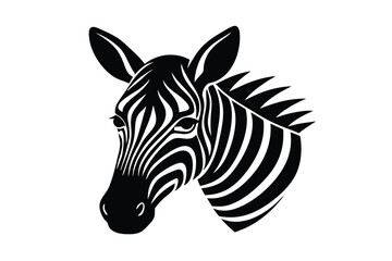 zebra head vector