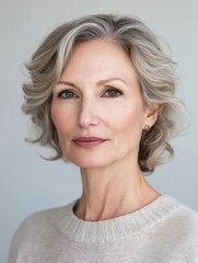 Before & After Mature Woman's Face, Skincare, Anti-Aging