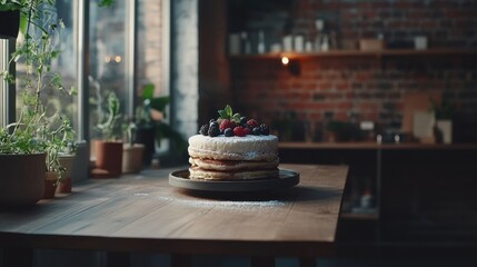 Delicious Pancakes with Berries