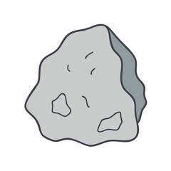 rock icon, rock vector illustration-simple illustration of rock, perfect for rock logos and icons
