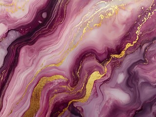 Abstract Purple and Gold Marble Texture