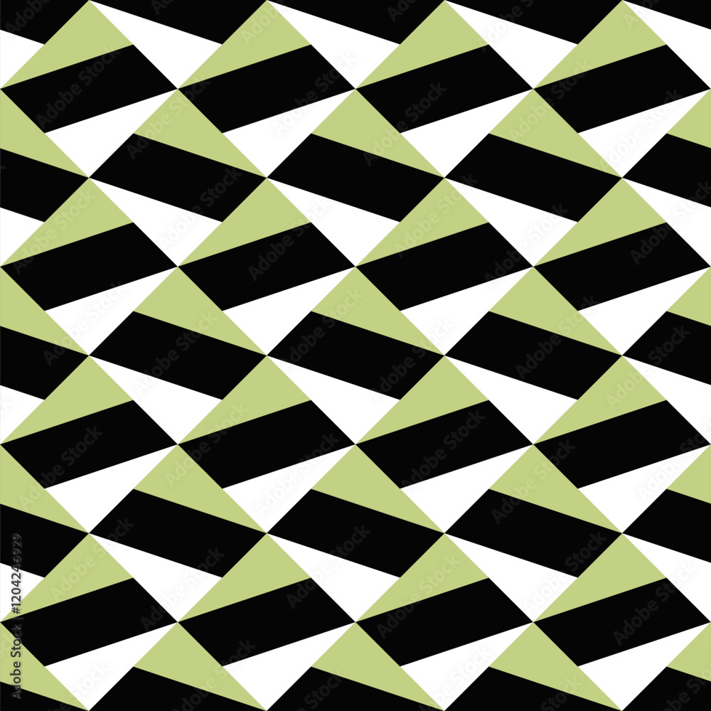 Poster random seamless threetone mosaic pattern background - abstract repeating vector design