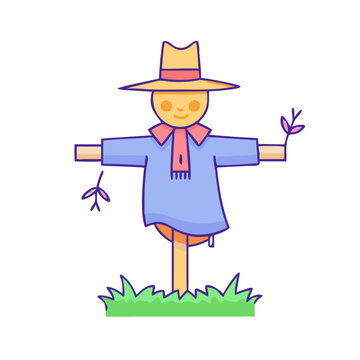 recommend clip art: scarecrow icon, scarecrow vector illustration-simple illustration of scarecrow, perfect for scarecrow logos and icons