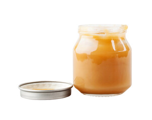Baby puree isolated on transparent background. Png format