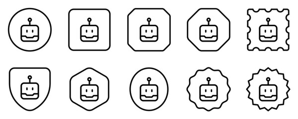 Editable robot head vector icon. Part of a big icon set family. Perfect for web and app interfaces, presentations, infographics, etc