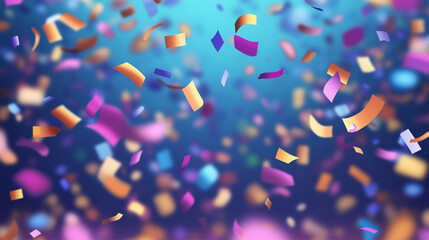 A lively scene filled with colorful confetti exuding joy.