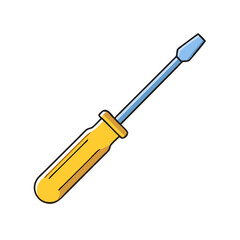 screwdriver icon, screwdriver vector illustration-simple illustration of screwdriver, perfect for screwdriver logos and icons