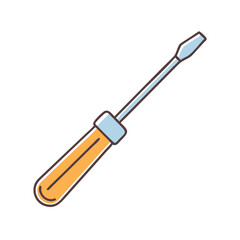 screwdriver icon, screwdriver vector illustration-simple illustration of screwdriver, perfect for screwdriver logos and icons