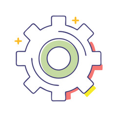 settings gear icon, settings gear vector illustration-simple illustration of settings gear, perfect for settings gear logos and icons