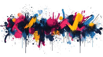 Fototapeta premium Vibrant Abstract Art Splash with Dynamic Color Composition