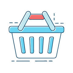 shopping basket icon, shopping basket vector illustration-simple illustration of shopping basket, perfect for shopping basket logos and icons