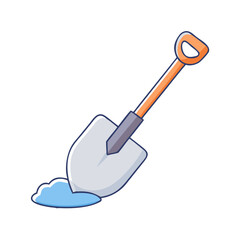 shovel icon, shovel vector illustration-simple illustration of shovel, perfect for shovel logos and icons