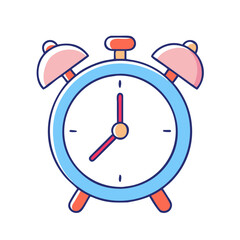 simple alarm clock icon, simple alarm clock vector illustration-simple illustration of simple alarm clock, perfect for simple alarm clock logos and icons