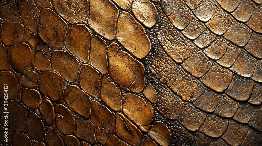 Poster Delicate scales of a python skin showcase a blend of earthy tones, highlighting unique textures and patterns