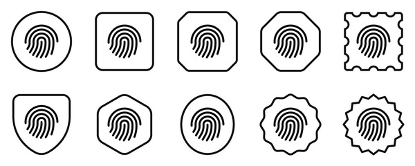 Editable vector fingerprint scan icon. Part of a big icon set family. Perfect for web and app interfaces, presentations, infographics, etc