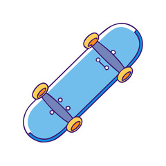 skateboard icon, skateboard vector illustration-simple illustration of skateboard, perfect for skateboard logos and icons