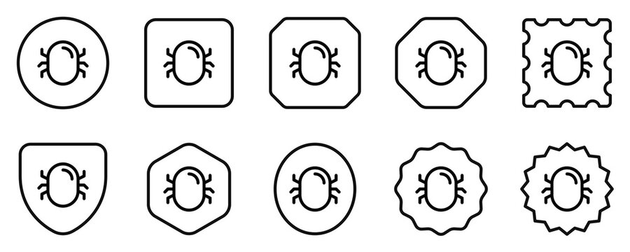 Editable vector computer system bug virus icon. Part of a big icon set family. Perfect for web and app interfaces, presentations, infographics, etc