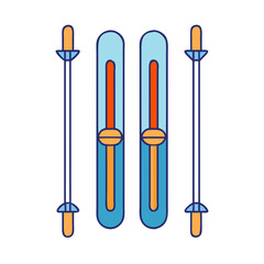 skis icon, skis vector illustration-simple illustration of skis, perfect for skis logos and icons