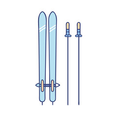 skis icon, skis vector illustration-simple illustration of skis, perfect for skis logos and icons