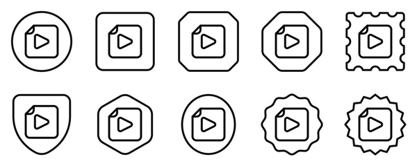 Editable vector multimedia file icon. Part of a big icon set family. Perfect for web and app interfaces, presentations, infographics, etc