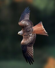 Eagle, bird of prey, perched, tree branch, grey feathers, yellow eyes, sharp beak, green background, nature, fauna, raptor. 