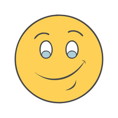 smile face icon, smile face vector illustration-simple illustration of smile face, perfect for smile face logos and icons
