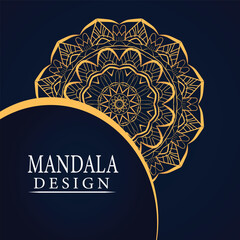 Luxury gold ornamental mandala background. Vector illustration