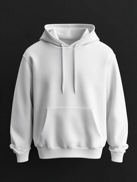 Blank white hooded sweatshirt mockup