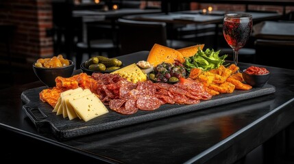 Gourmet Cheese & Salami Board.