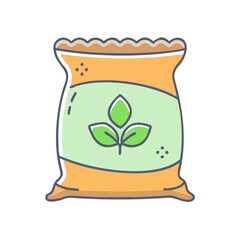 soil bag icon, soil bag vector illustration-simple illustration of soil bag, perfect for soil bag logos and icons