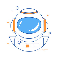space helmet icon, space helmet vector illustration-simple illustration of space helmet, perfect for space helmet logos and icons