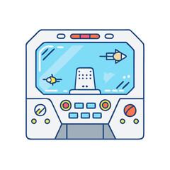spaceship console icon, spaceship console vector illustration-simple illustration of spaceship console, perfect for spaceship console logos and icons
