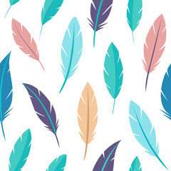 seamless pattern with feathers