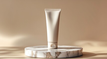 Elegant Cosmetic Tube on Marble Display