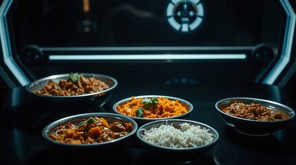 chinese food in a restaurant