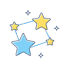 Obraz premium star map icon, star map vector illustration-simple illustration of star map, perfect for star map logos and icons