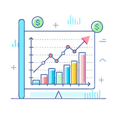 stock chart icon, stock chart vector illustration-simple illustration of stock chart, perfect for stock chart logos and icons