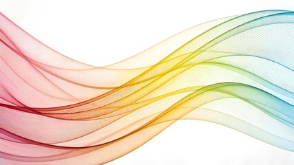 Abstract Colorful Rainbow Wave Swirls, Flowing Design, Elegant Curves
