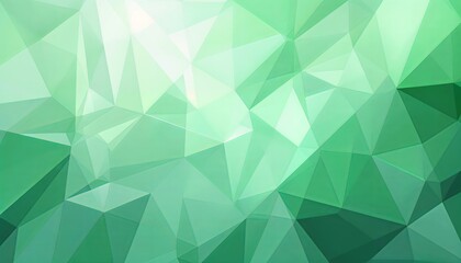 Obraz premium Abstract translucent green layers with overlapping triangles, light play, angular patterns, and a fresh palette. Minimalist, modern, low-poly design